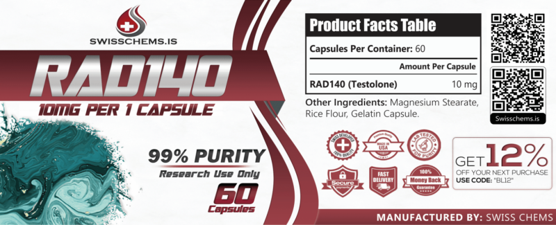 Testolone (RAD-140), 600 mg/60 capsules (10 mg/capsule) 2