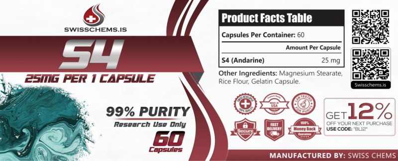 S4 (Andarine), 1500 mg (25 mg/60 capsules) 2