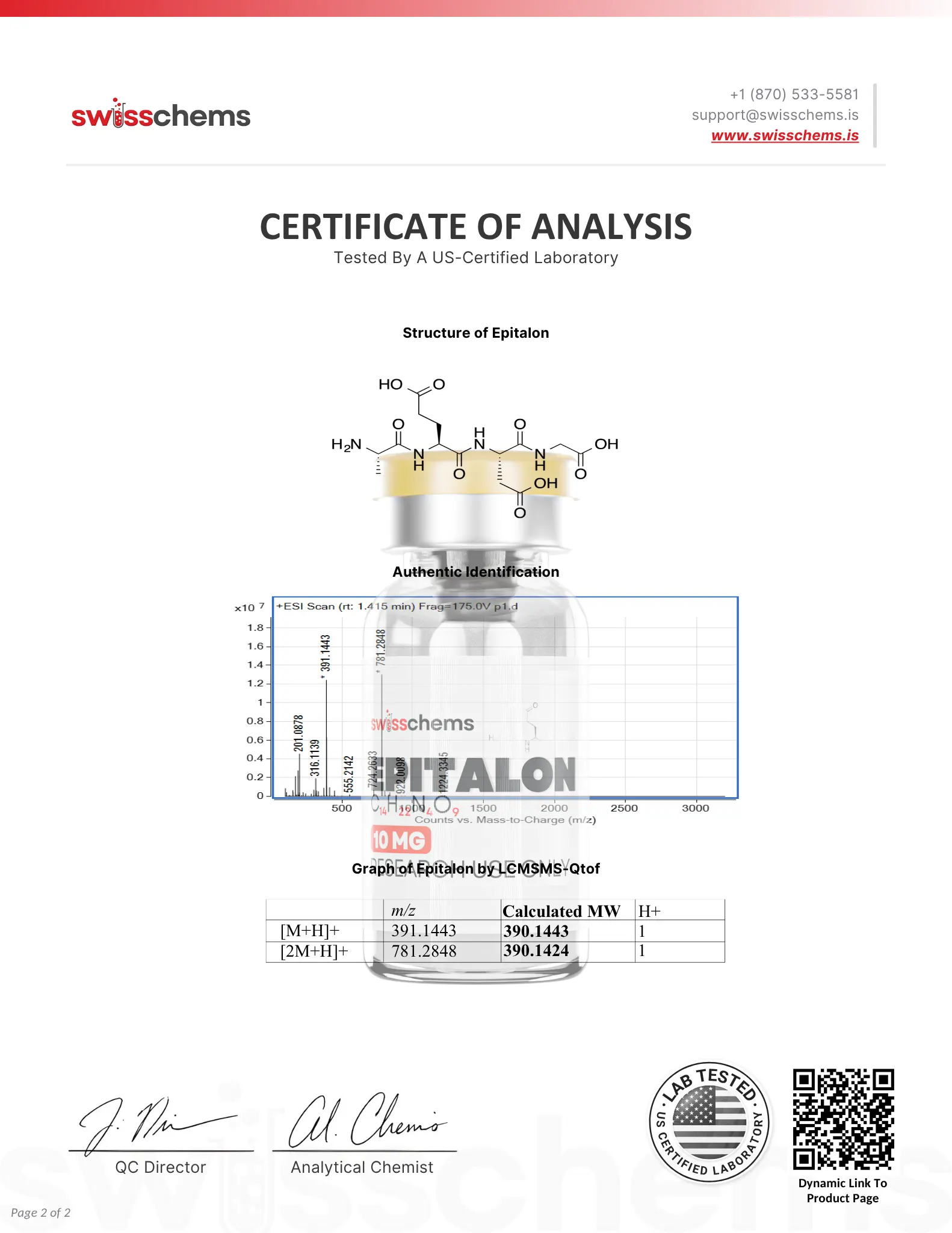 Epitalon - Test Result pg.2