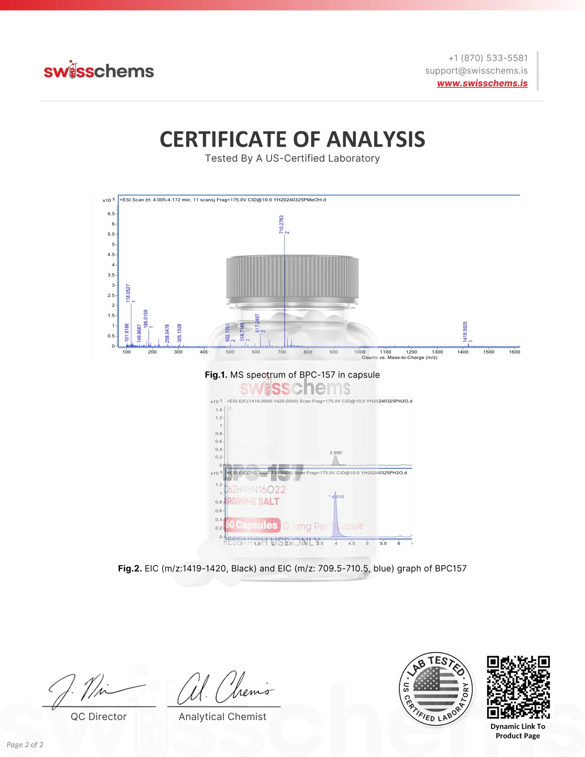 BPC-157 Caps - Lab Result pg.1