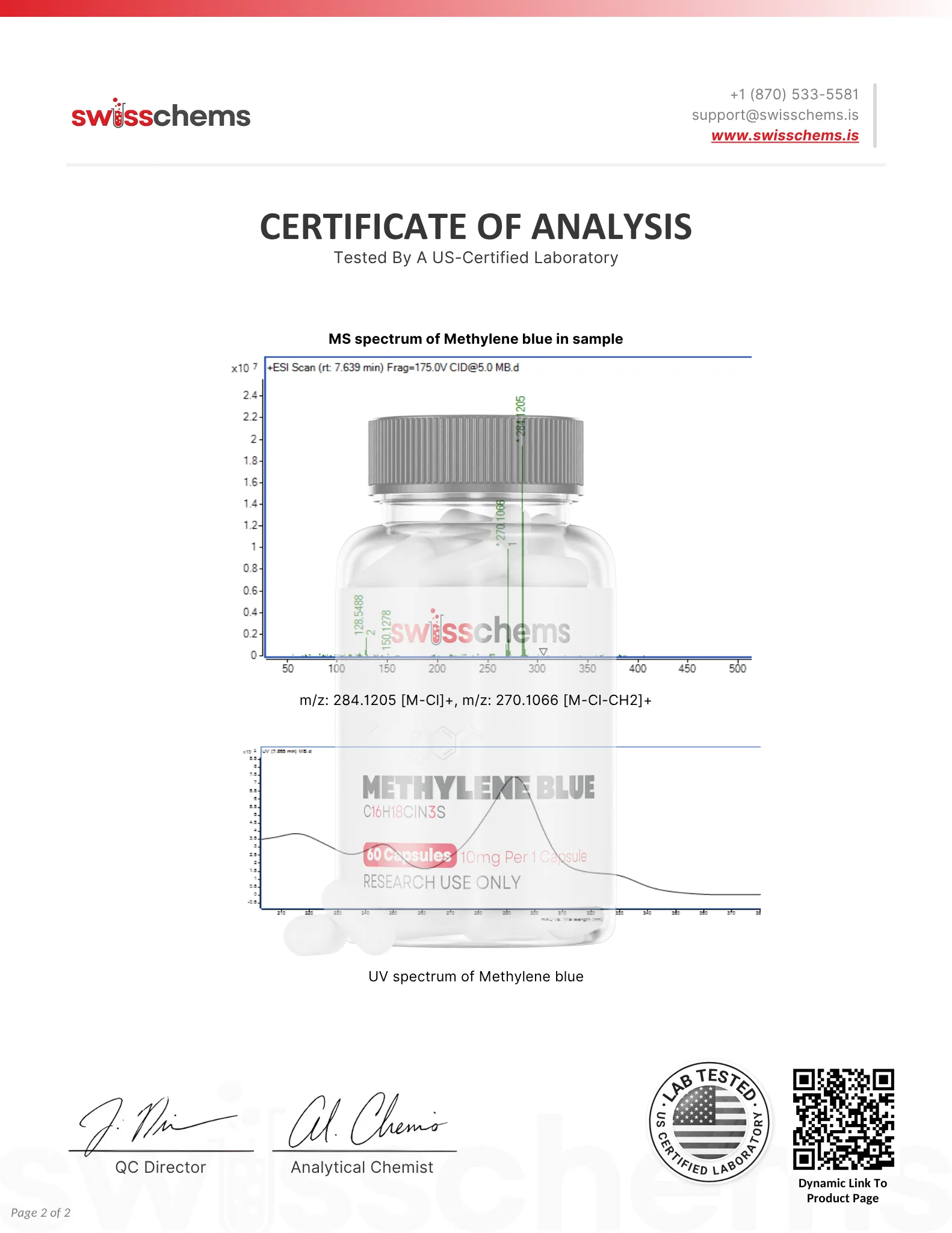 Methylene Blue - Test Result pg.2