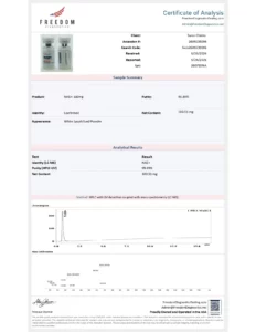 NAD+ (Nicotinamide Adenine Dinucleotide) 100 mg lab report
