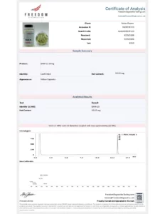 BAM-15 3000mg  (50mg/capsule) lab report
