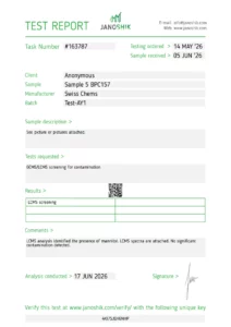BPC-157 with Arginine Salt lab report