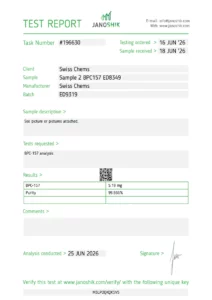 BPC-157 with Arginine Salt lab report