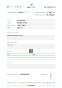 HCG 5000 IU lab report